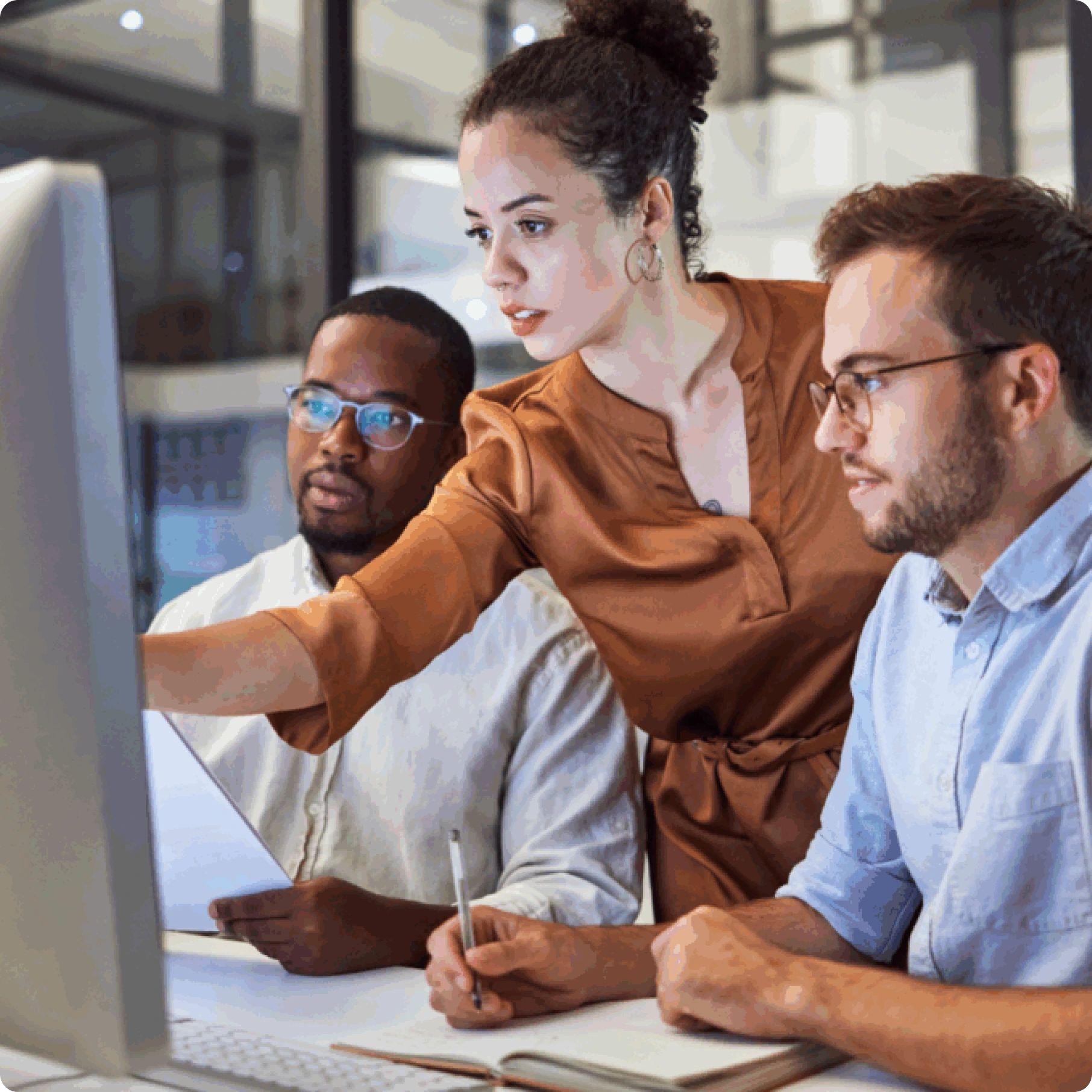 Abstract ERP global network illustration