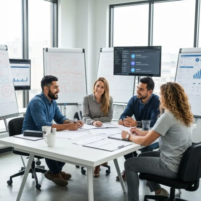 Team working on Odoo Implementation