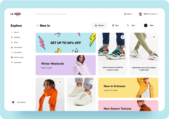 cloth case study dashboard